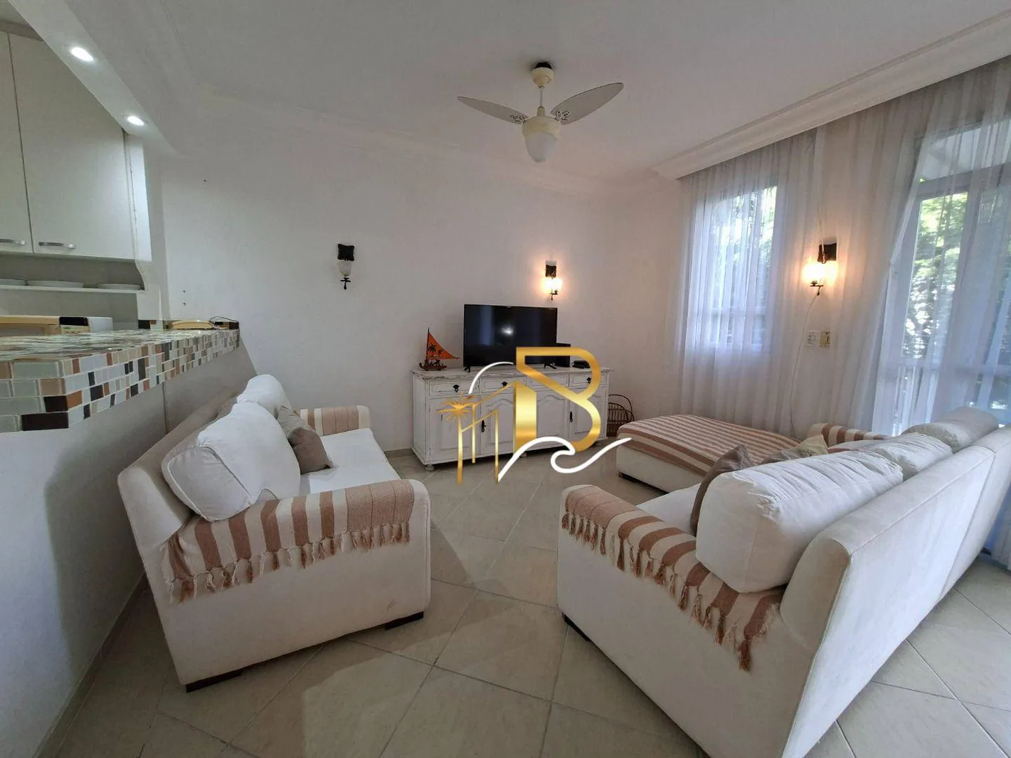 Apartamento com 3 dormitórios, 110 m² - venda por R$ 600.000 ou aluguel por R$ 4.400/mês - Enseada - Guarujá/SP
