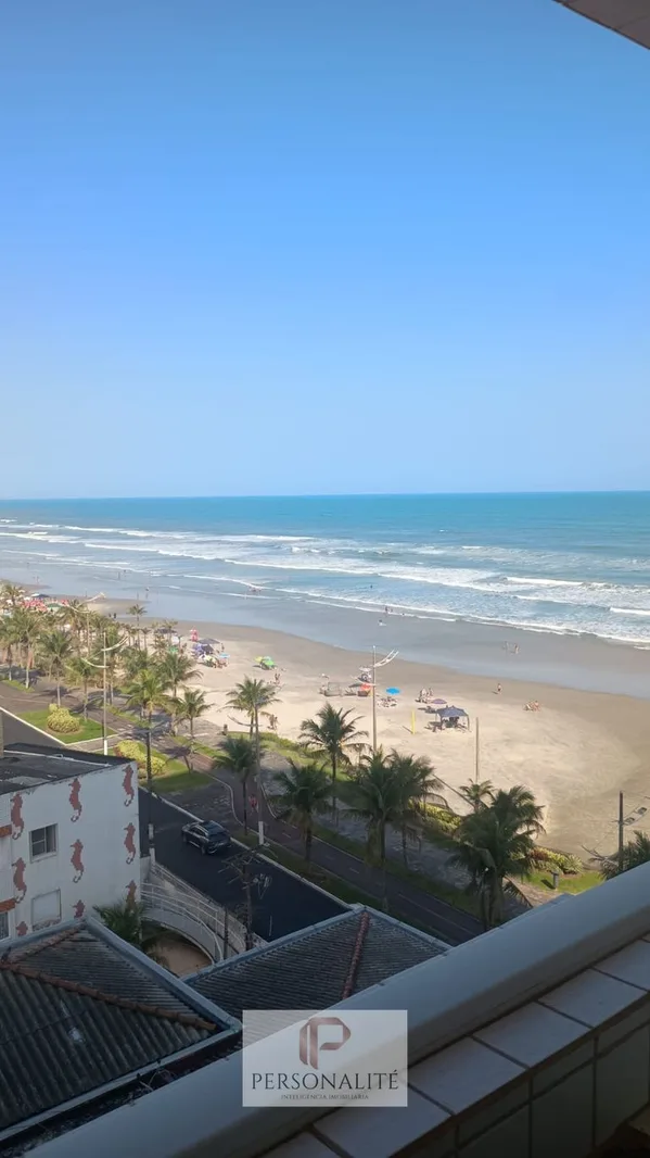 Apto pé na areia, frente mar, novo 2 dorm vista mar definitiva