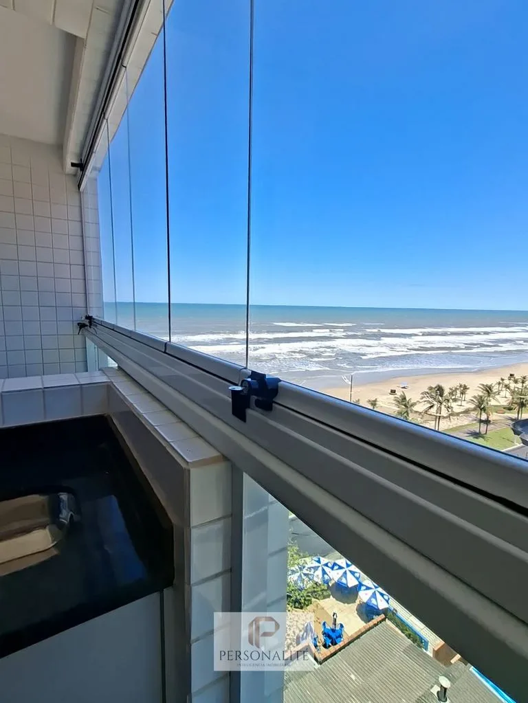 Apto  pé na areia. novo 2 dorm 1 suíte, 1 vaga privativa vista mar definitiva